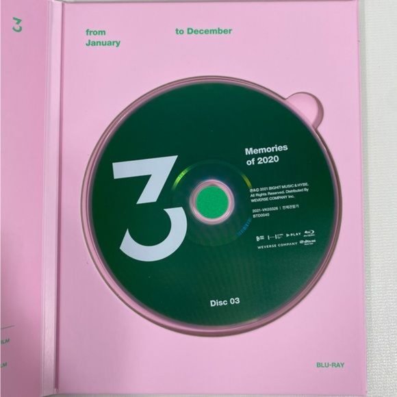 BTS Memories Of 2020 Blue-Rey DVD Boxset with Jimin Photocard - Picture 11 of 16